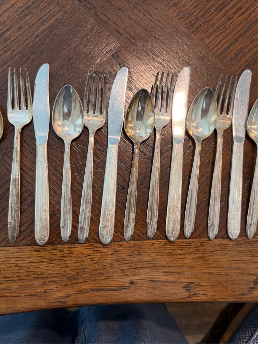 6 sets of vintage American Airlines Flagship 1st class 1930's-1940's silverplate